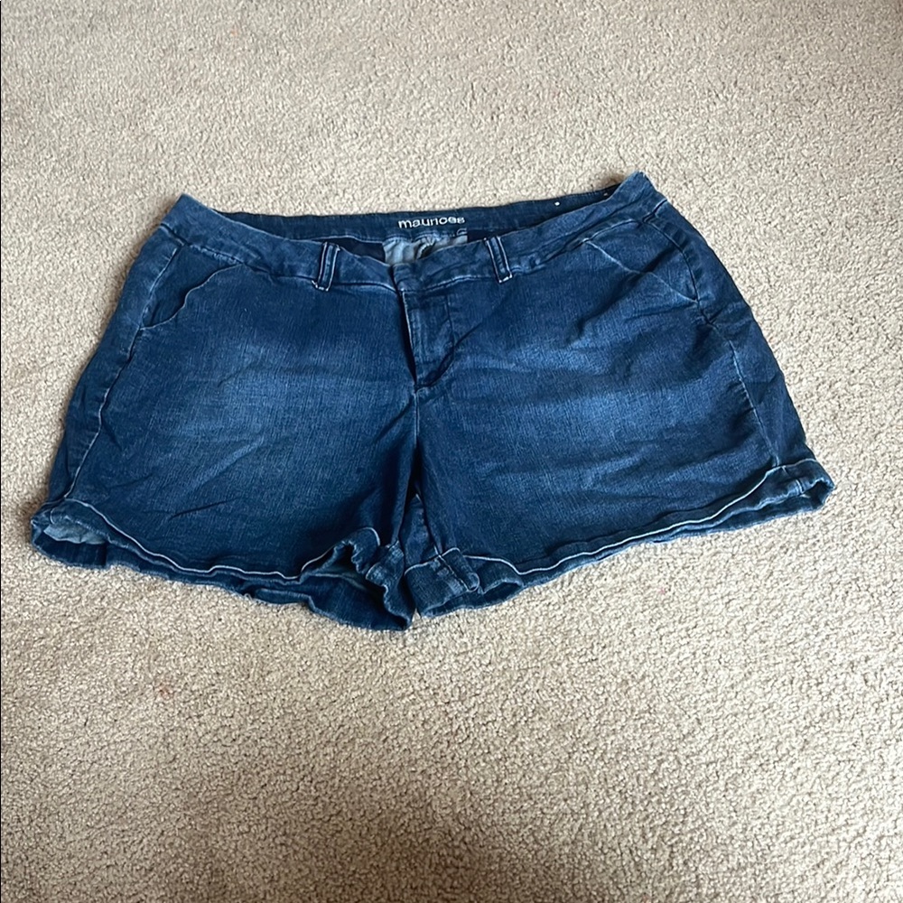 Maurices Women's Blue Denim Shorts